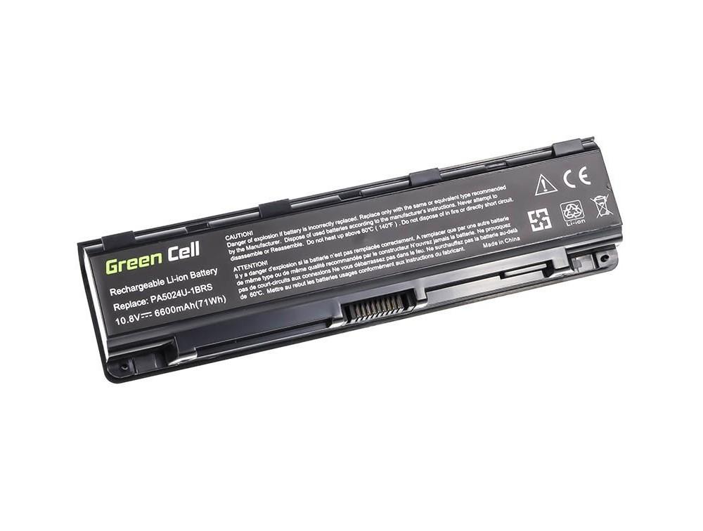 Батерия  за лаптоп Toshiba Satellite C850 C855 C870 L850 L855 PA5024 10.8V 6600 mAh GREEN CELL
