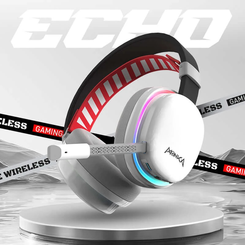 Безжични геймърски слушалки Marvo Monka Echo HG9069W - Bluetooth, 2.4G