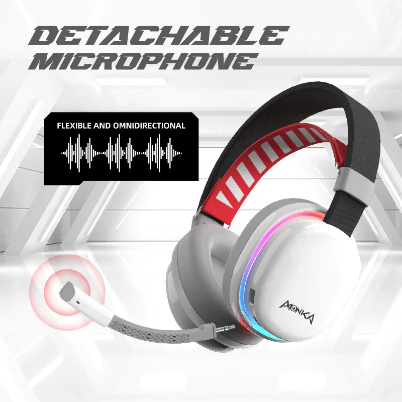 Безжични геймърски слушалки Marvo Monka Echo HG9069W - Bluetooth, 2.4G