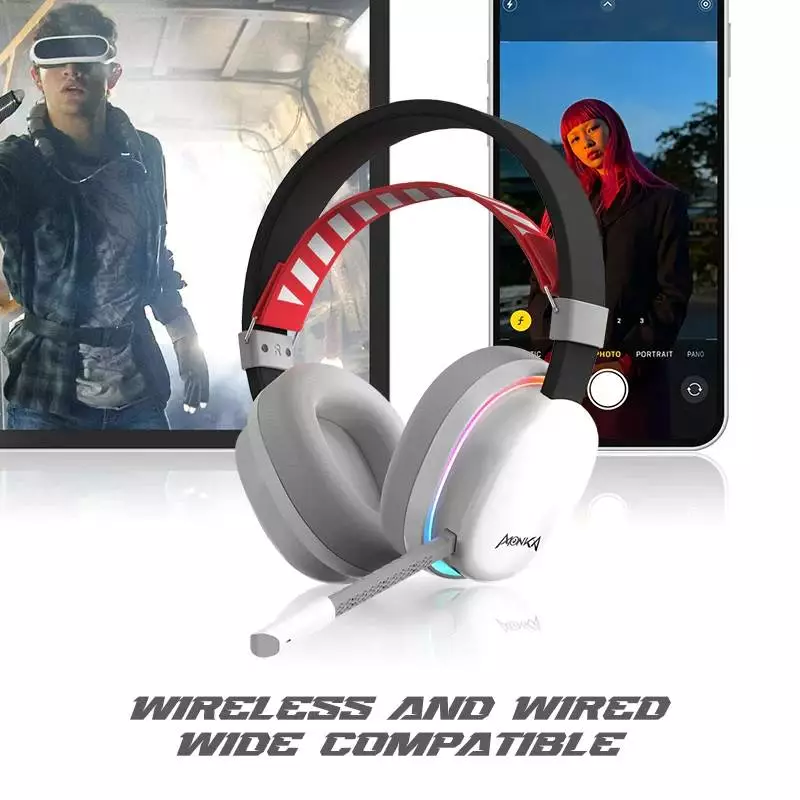 Безжични геймърски слушалки Marvo Monka Echo HG9069W - Bluetooth, 2.4G