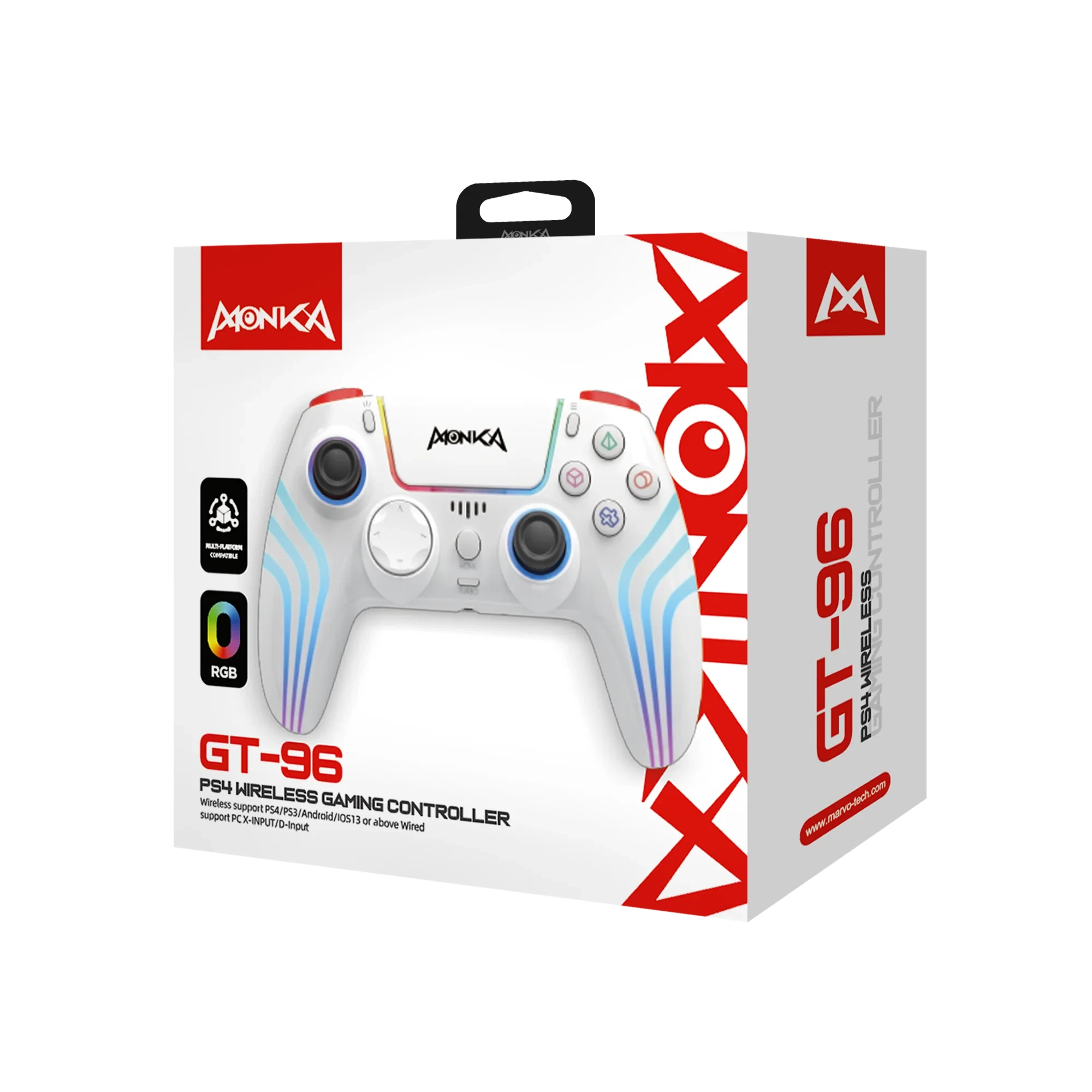 Marvo геймпад Gamepad Monka Contra GT-96 - PS4, RGB, Wireless, Vibration