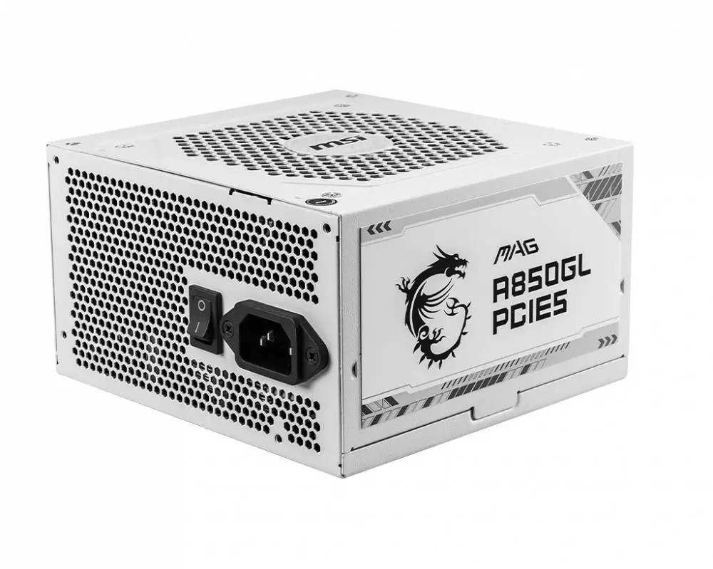 Захранване MSI MAG A850GL PCIE5 850W White 80 Plus Gold ATX 3.0, PCIe Gen5 PSU