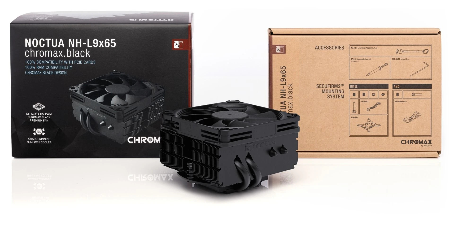 Охладител за процесор Noctua NH-L9x65 Chromax.black CPU Cooler - NH-L9x65.CH.BK