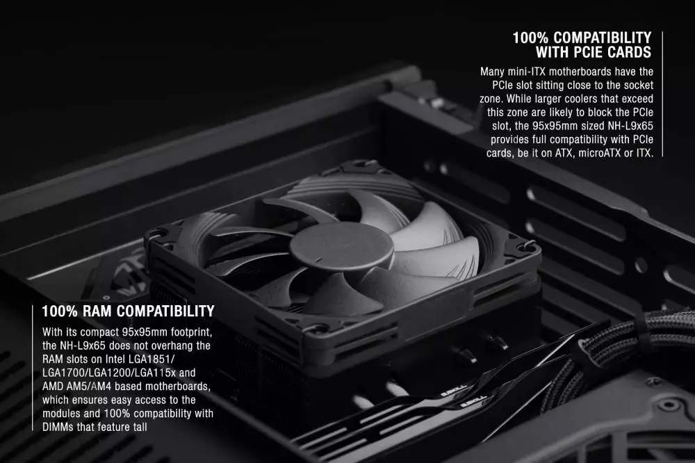 Охладител за процесор Noctua NH-L9x65 Chromax.black CPU Cooler - NH-L9x65.CH.BK