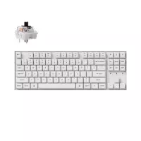 Геймърска механична клавиатура Keychron K8 Pro White QMK/VIA TKL K Pro Brown Switch RGB Backlight Plastic Frame