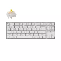 Геймърска механична клавиатура Keychron K8 Pro White QMK/VIA TKL K Pro Banana Switch RGB Backlight Plastic Frame
