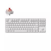Геймърска механична клавиатура Keychron K8 Pro White QMK/VIA TKL K Pro Red Switch RGB Backlight Alluminium Frame