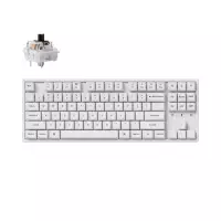 Геймърска механична клавиатура Keychron K8 Pro White QMK/VIA TKL K Pro Brown Switch RGB Backlight Alluminium Frame