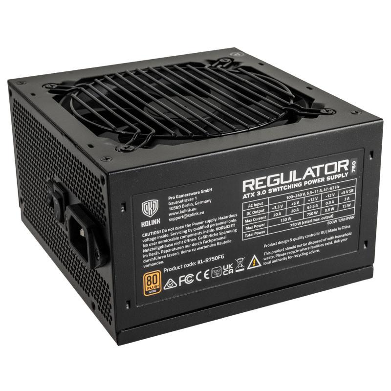 Захранване Kolink Regulator 750W 80 Plus Gold, Fully Modular, ATX 3.0, PCIe 5.0