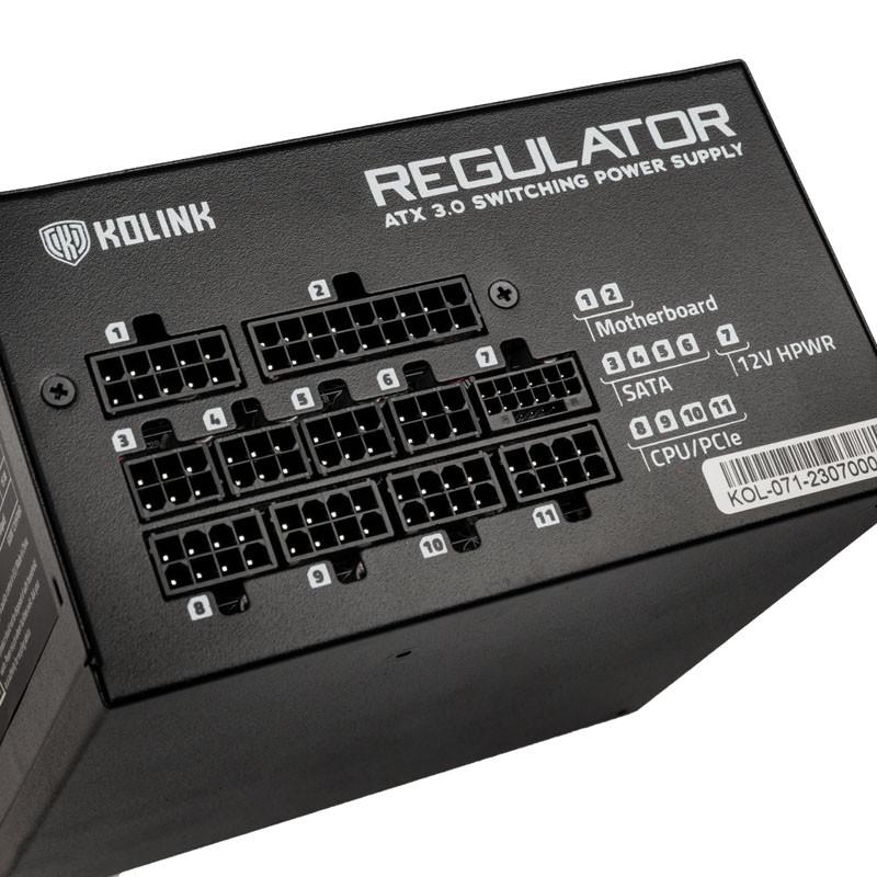Захранване Kolink Regulator 750W 80 Plus Gold, Fully Modular, ATX 3.0, PCIe 5.0