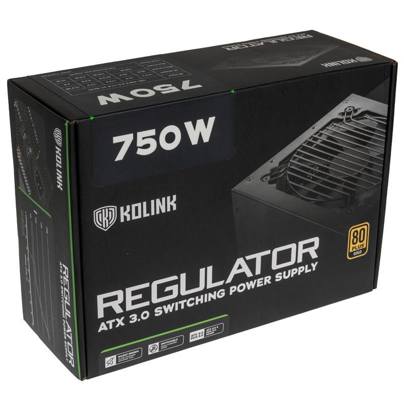 Захранване Kolink Regulator 750W 80 Plus Gold, Fully Modular, ATX 3.0, PCIe 5.0