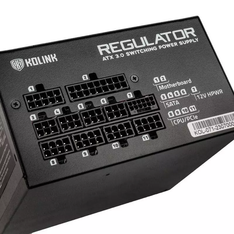 Захранване Kolink Regulator 850W 80 Plus Gold, Fully Modular, ATX 3.0, PCIe 5.0