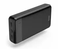 Външна батерия HAMA "Eco Power 20", 20000 mAh, Изходи: 1 x USB-C, 2 x USB-A, Черна