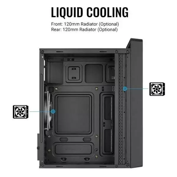 Кутия AeroCool CS-109-G-BK-v1 Case mATX FRGB Tempered Glass
