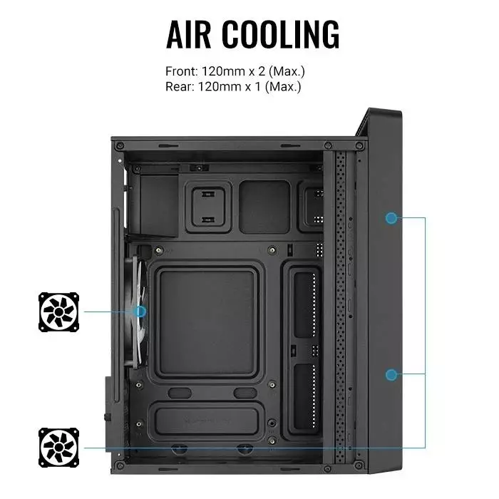 Кутия AeroCool CS-109-G-BK-v1 Case mATX FRGB Tempered Glass