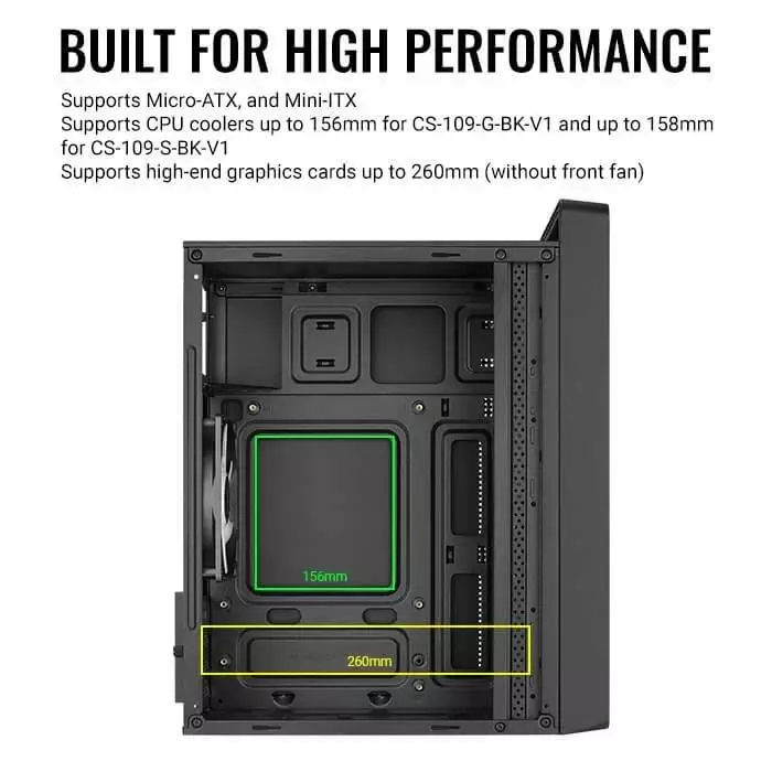 Кутия AeroCool CS-109-G-BK-v1 Case mATX FRGB Tempered Glass