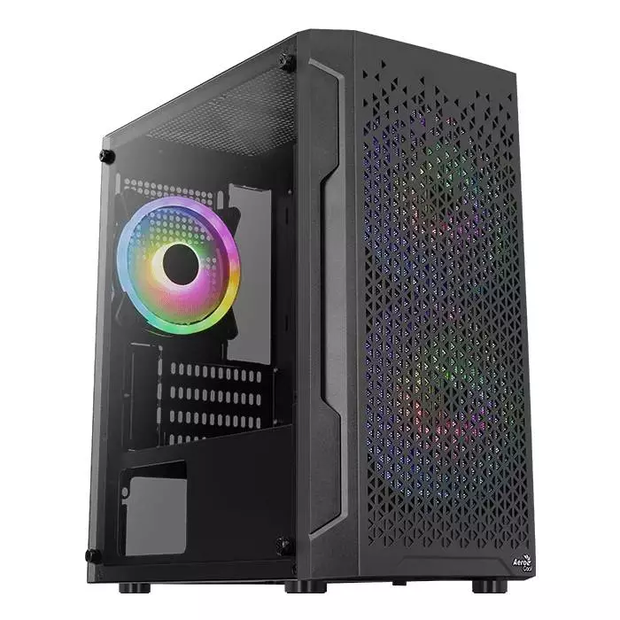 Кутия AeroCool Trinity Mini-G-BK-v3 Case mATX, 3 fans included, Tempered Glass