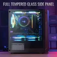 Кутия AeroCool Trinity Mini-G-BK-v3 Case mATX, 3 fans included, Tempered Glass