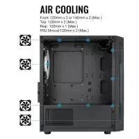Кутия AeroCool Trinity Mini-G-BK-v3 Case mATX, 3 fans included, Tempered Glass
