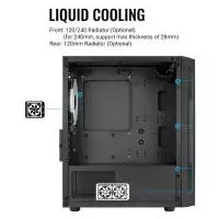 Кутия AeroCool Trinity Mini-G-BK-v3 Case mATX, 3 fans included, Tempered Glass