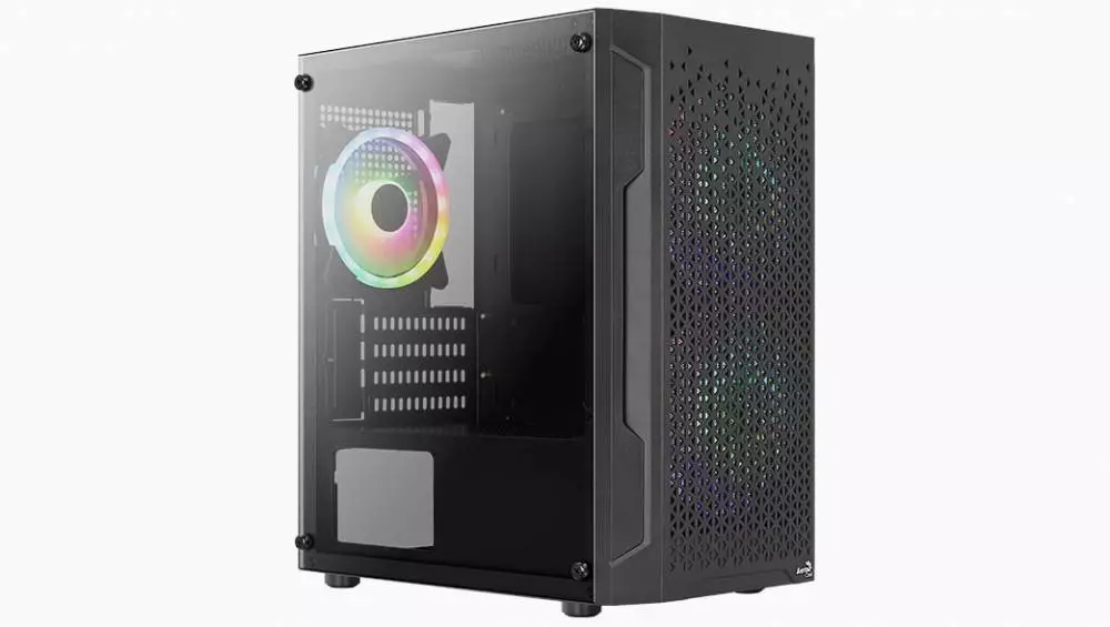 Кутия AeroCool Trinity Mini-G-BK-v3 Case mATX, 3 fans included, Tempered Glass