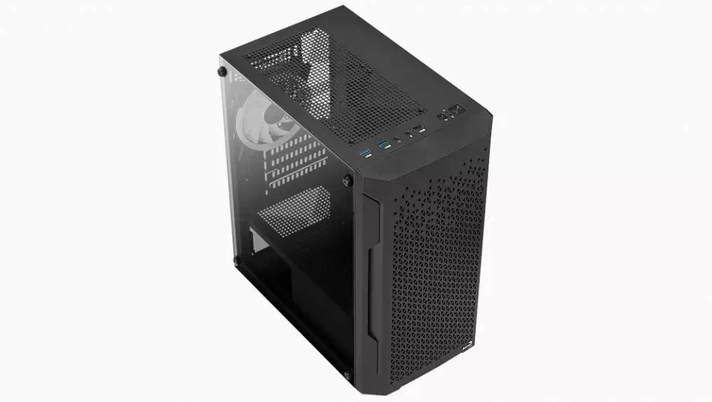 Кутия AeroCool Trinity Mini-G-BK-v3 Case mATX, 3 fans included, Tempered Glass