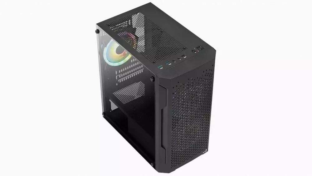 Кутия AeroCool Trinity Mini-G-BK-v3 Case mATX, 3 fans included, Tempered Glass