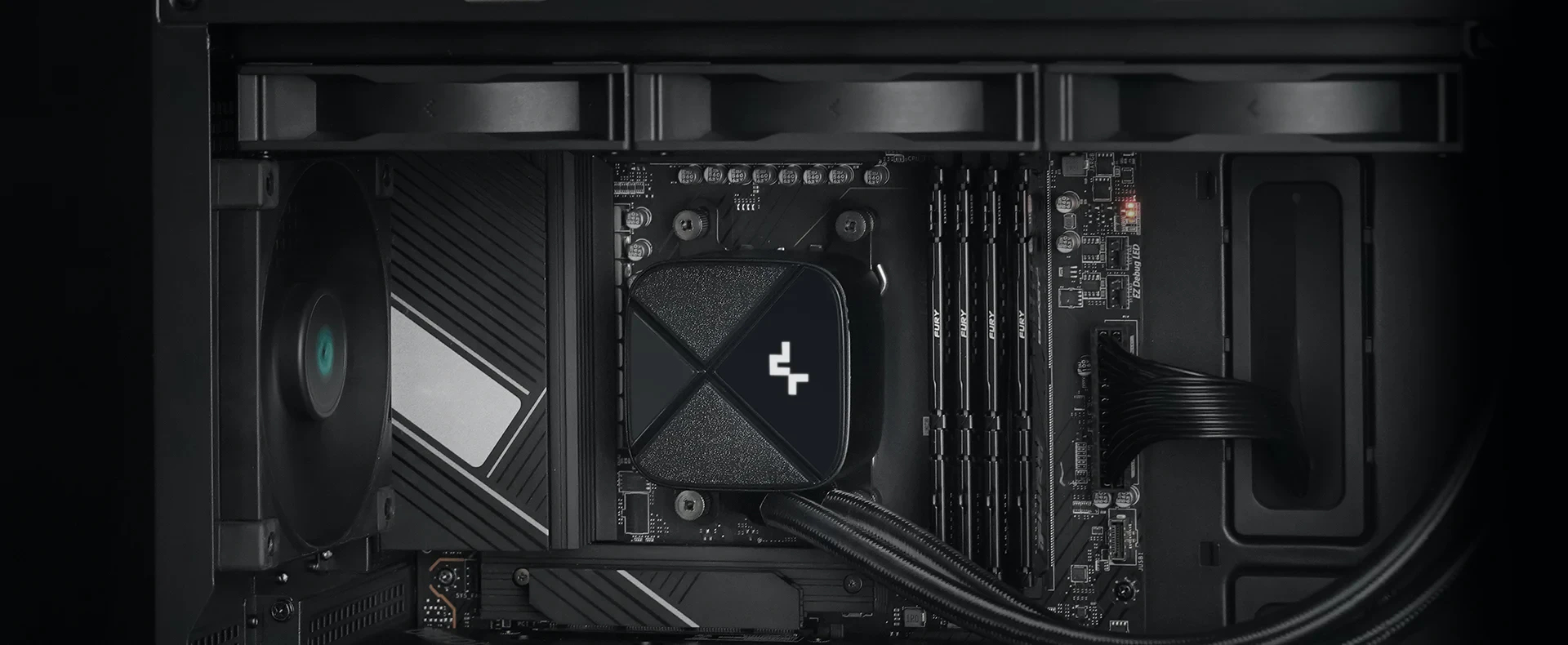 Водно охлаждане за процесор DeepCool LS720S Zero Dark 360mm Water Cooling