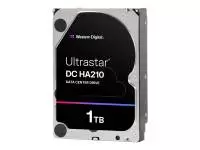 Твърд диск WD Ultrastar DC HA210, 1TB, 3.5", 128MB, 7200RPM SATA ULTRA 512N SE - 1W10001 