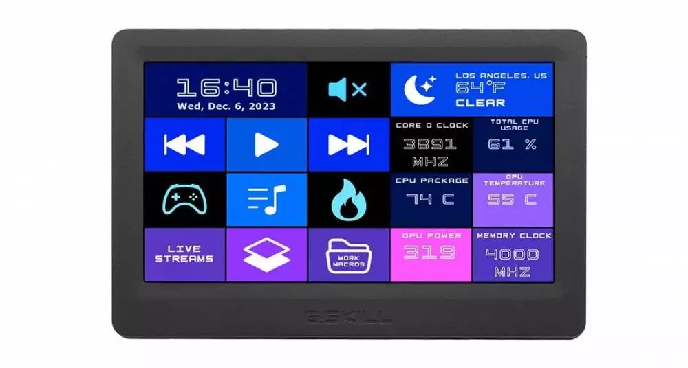 Πίνακας ελέγχου G.SKILL WigiDash, 7", USB