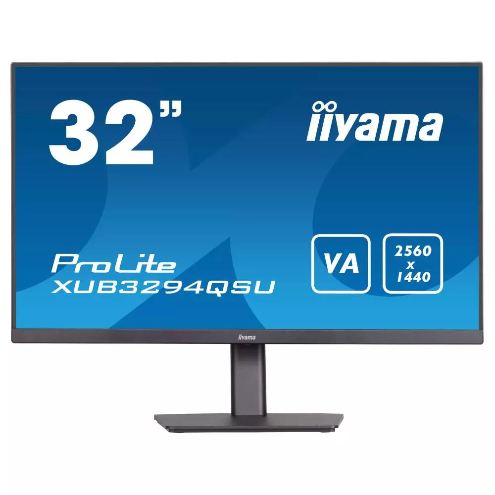 Монитор IIYAMA XUB3294QSU-B1, 31.5", VA, WQHD 2560x1440, 75Hz, 4ms, HDMI, DP, USB