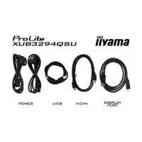 Монитор IIYAMA XUB3294QSU-B1, 31.5", VA, WQHD 2560x1440, 75Hz, 4ms, HDMI, DP, USB