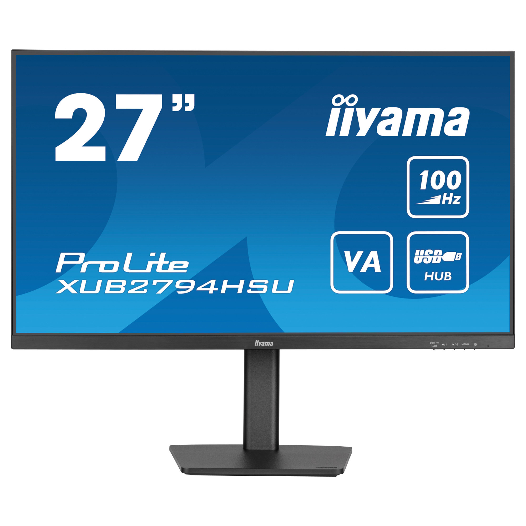 Монитор IIYAMA XUB2794HSU-B6, 27", VA, FHD 1920x1080, 100Hz, 1ms, USB, AMD FreeSync