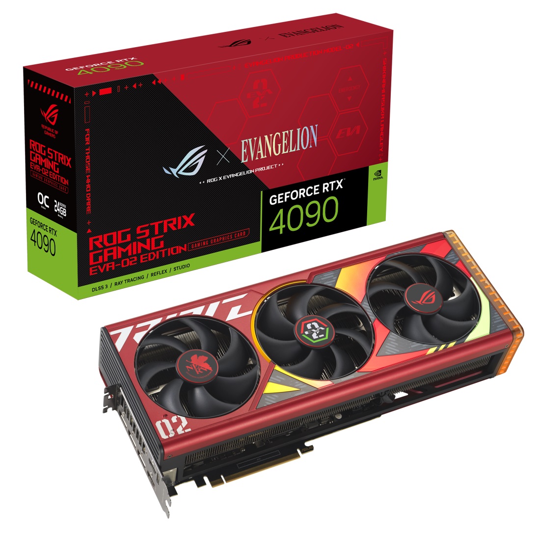 Видео карта ASUS ROG STRIX RTX 4090 OC 24GB EVA 02 Edition GDDR6X 