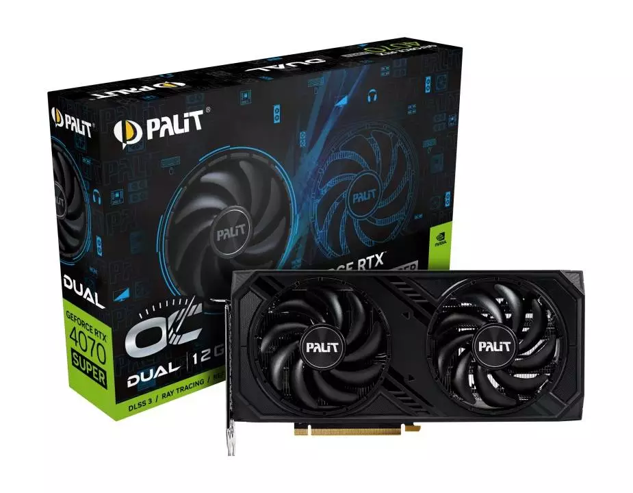 Видео карта Palit GeForce RTX 4070 Super Dual OC 12GB GDDR6X