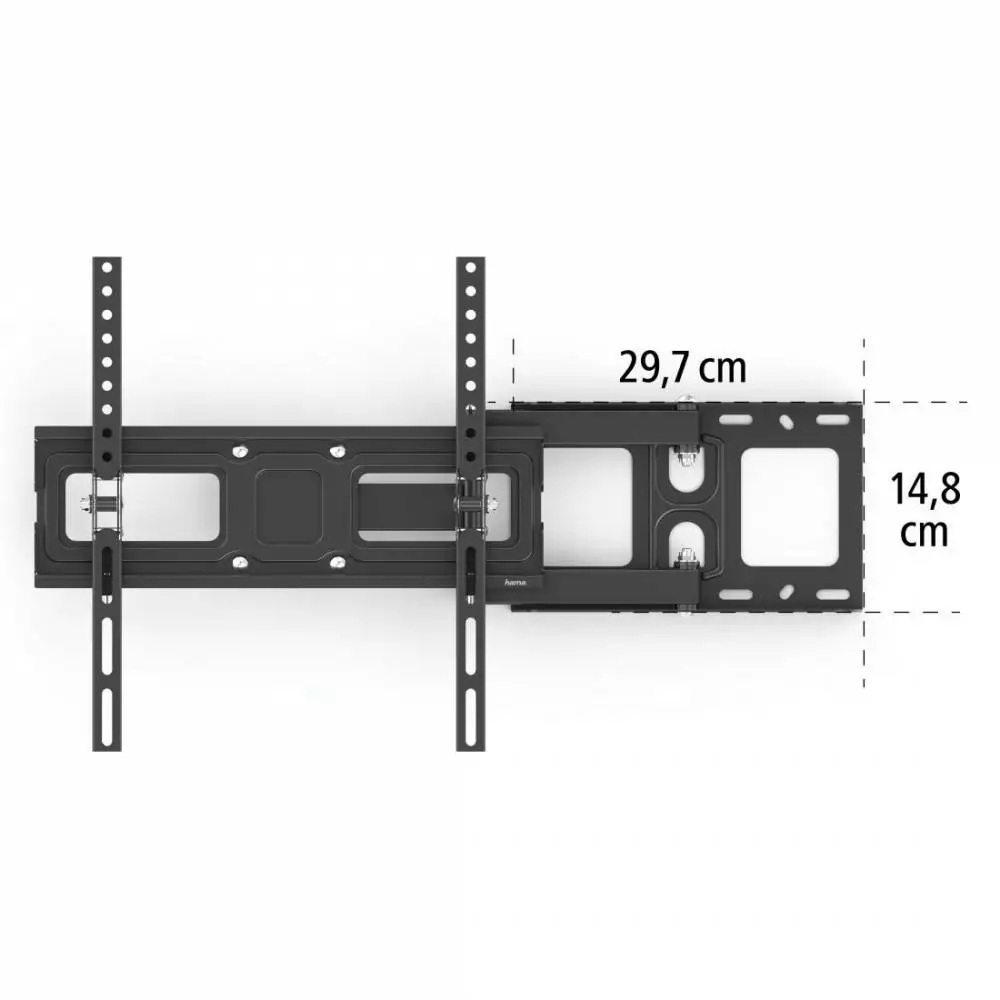Стенна стойка Fullmotion TV, 32-65", регулируема, черна