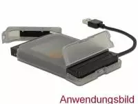Конвертор Delock, USB 3.0 Type-A мъжко - SATA 6 Gb/s 22 pin, 2.5&Prime; защитен калъф