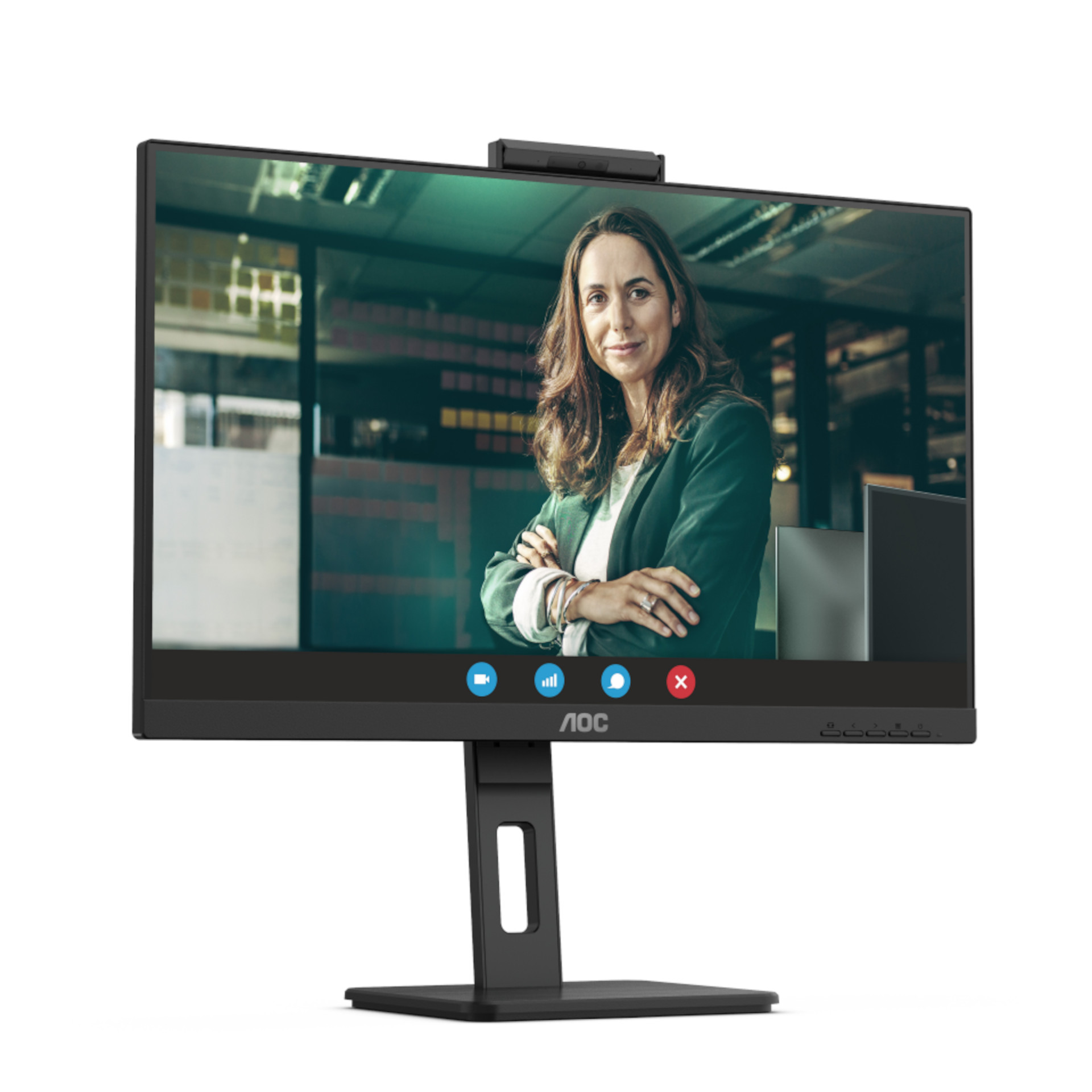 Монитор AOC Q27P3CW, 27", IPS, WQHD 2560x1440, 75Hz, 4ms, HDMI, DP, USB Type-C, LAN 