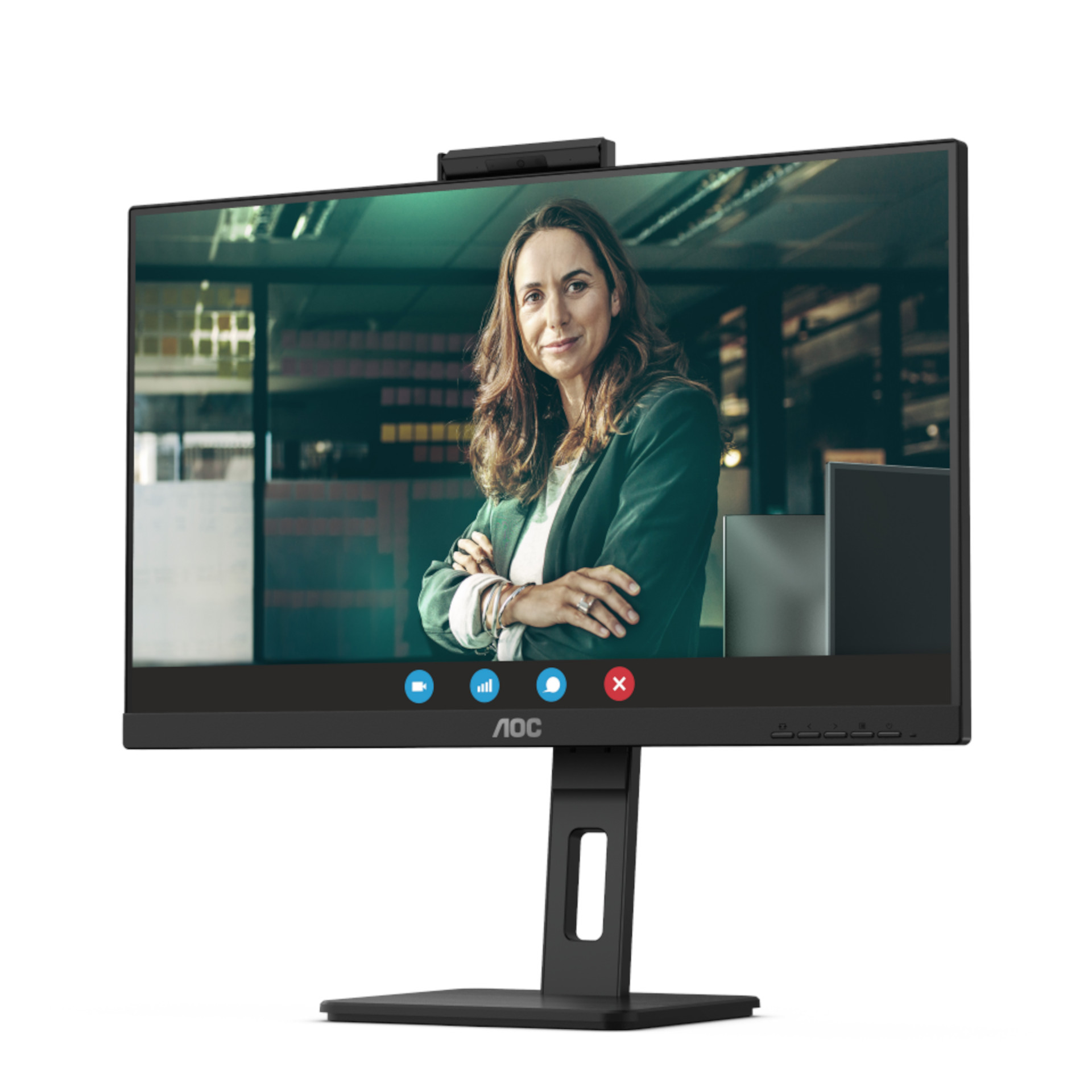 Монитор AOC Q27P3CW, 27", IPS, WQHD 2560x1440, 75Hz, 4ms, HDMI, DP, USB Type-C, LAN 