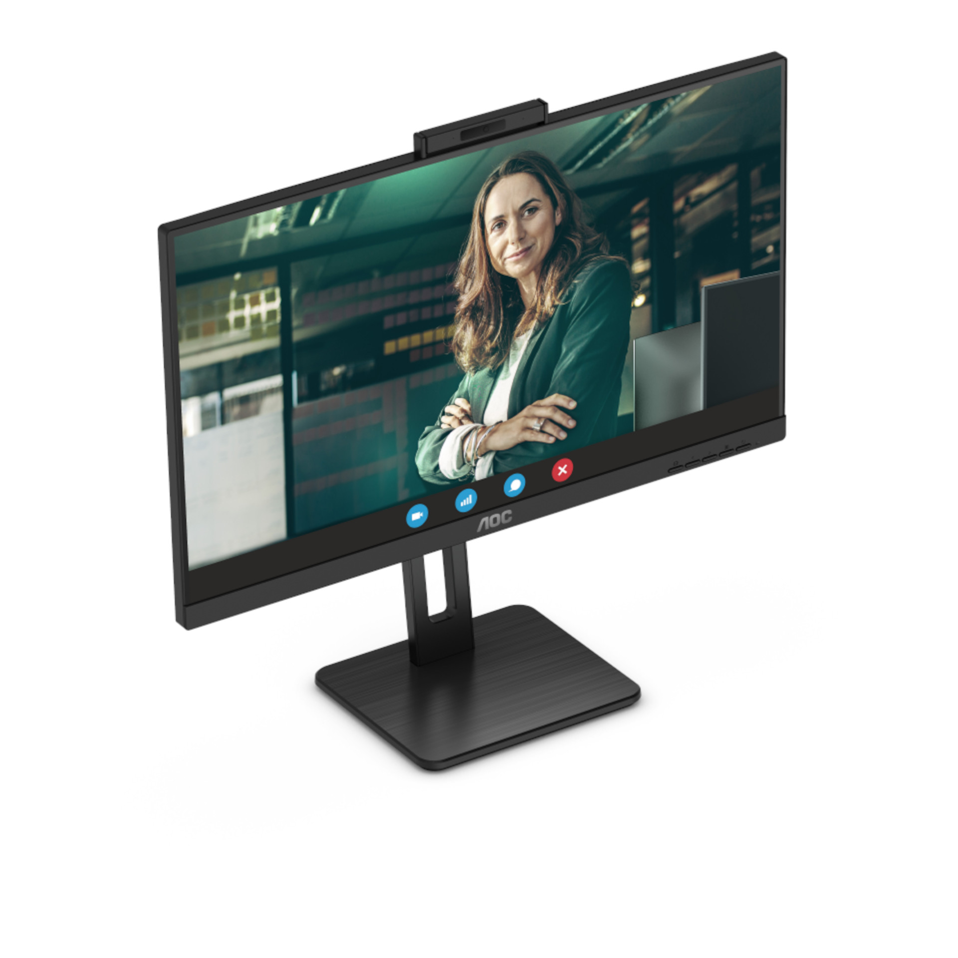 Монитор AOC Q27P3CW, 27", IPS, WQHD 2560x1440, 75Hz, 4ms, HDMI, DP, USB Type-C, LAN 