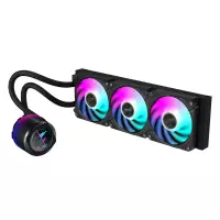 Воден охладител за процесор Gigabyte AORUS WATERFORCE X II 360 Black, LCD Display