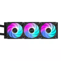 Воден охладител за процесор Gigabyte AORUS WATERFORCE X II 360 Black, LCD Display