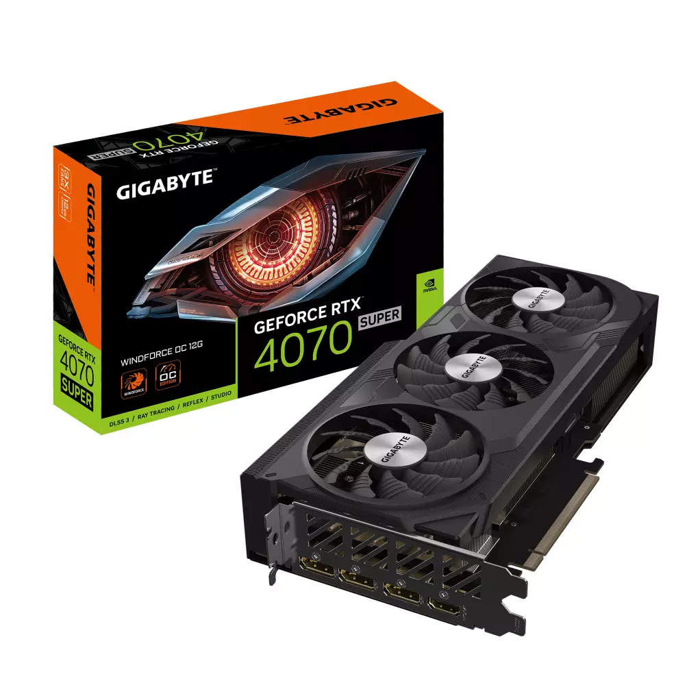 Видео карта Gigabyte GeForce RTX 4070 Super WINDFORCE OC 12GB GDDR6X