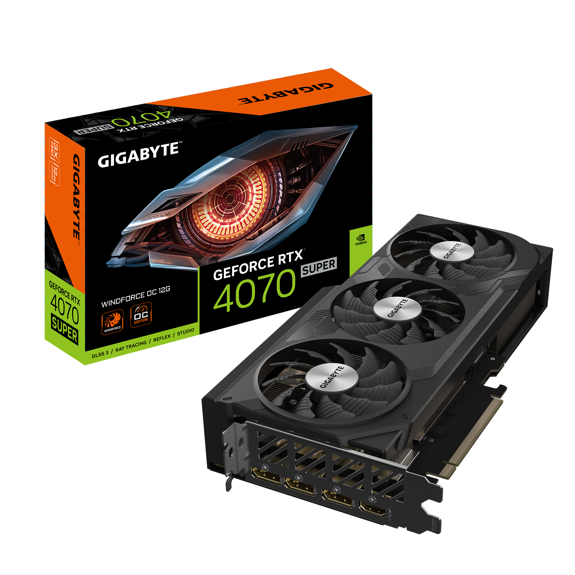 Видео карта Gigabyte GeForce RTX 4070 Super WINDFORCE OC 12GB GDDR6X