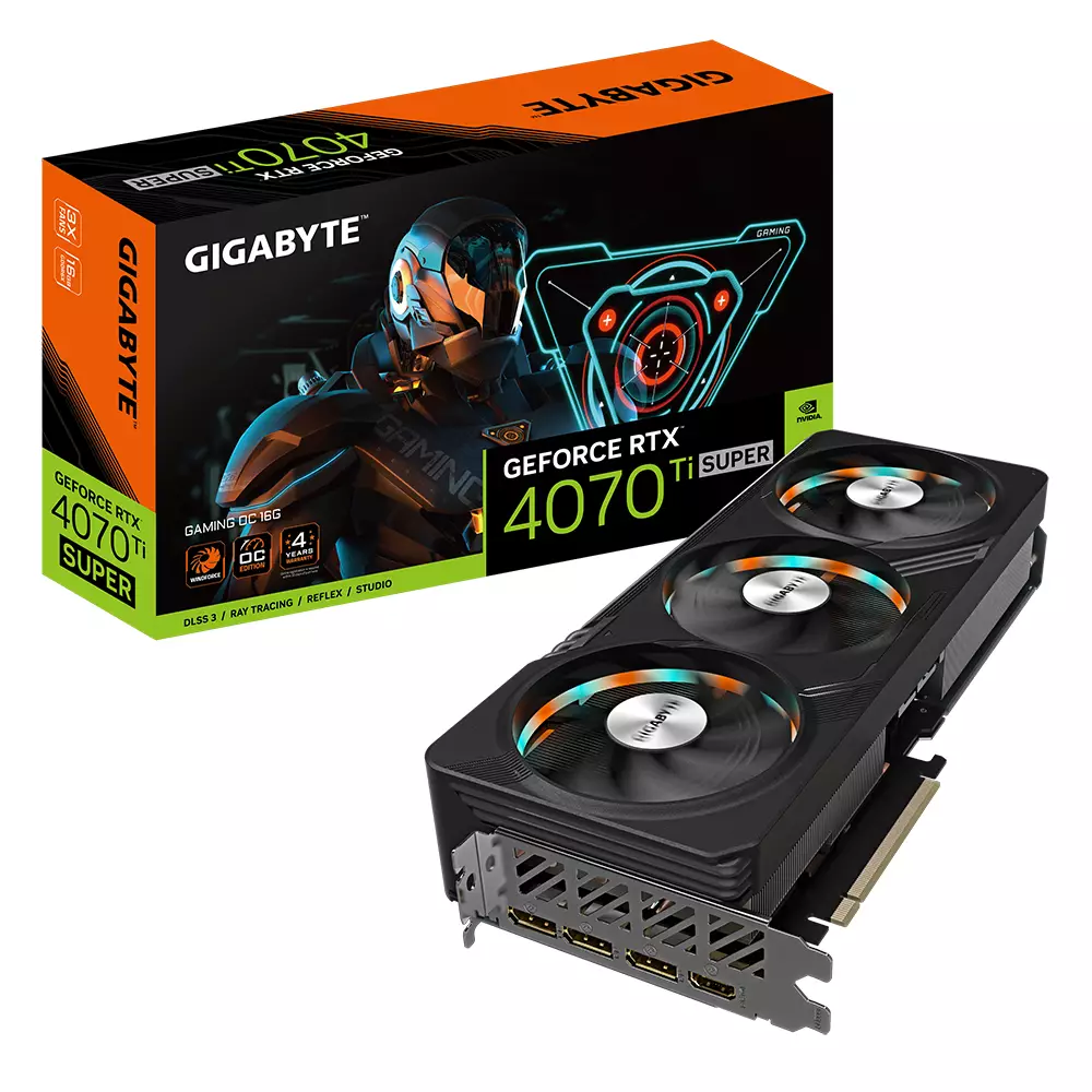 Видео карта Gigabyte GeForce RTX 4070 Ti SUPER GAMING OC 16GB GDDR6X