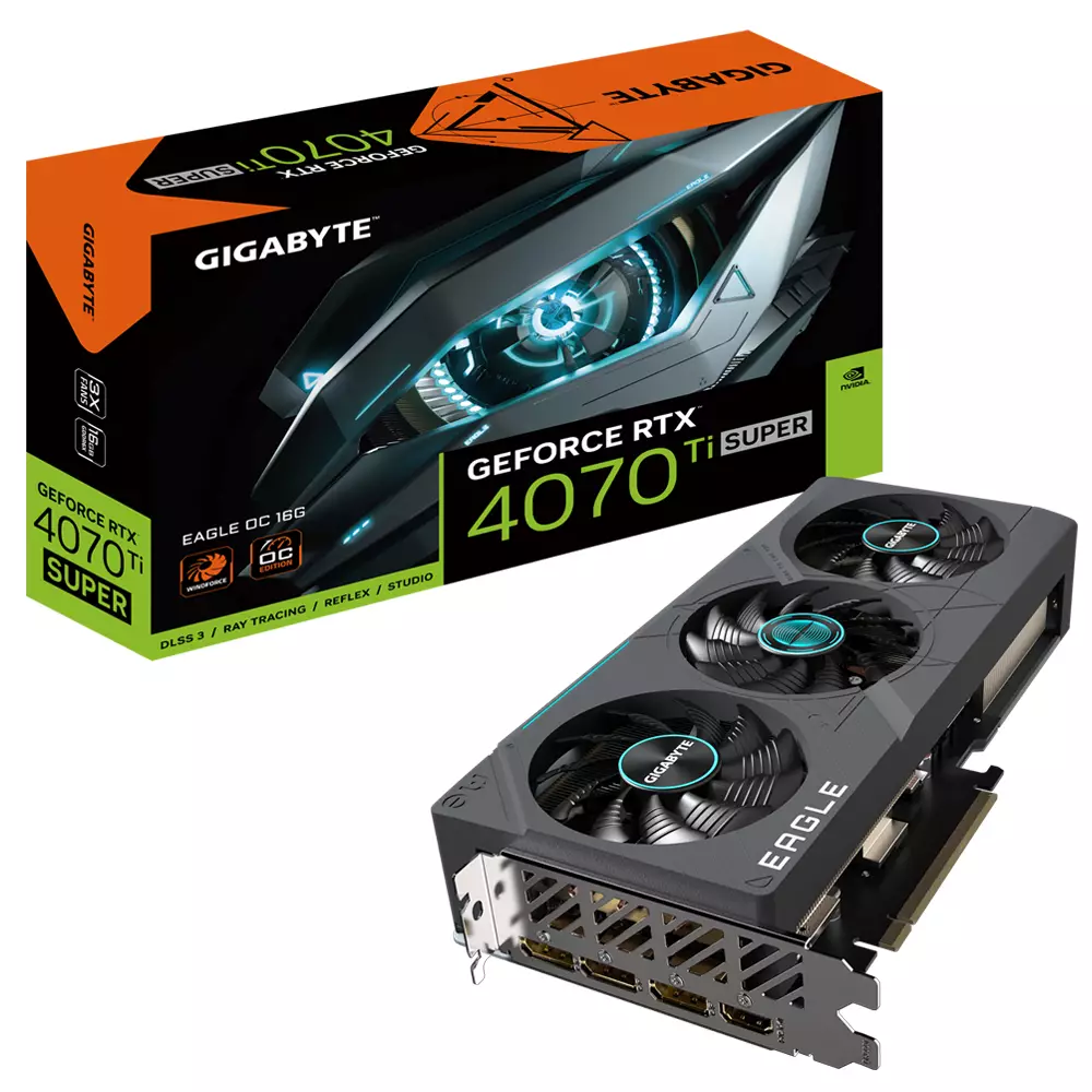 Видео карта Gigabyte GeForce RTX 4070 Ti SUPER EAGLE OC 16GB GDDR6X