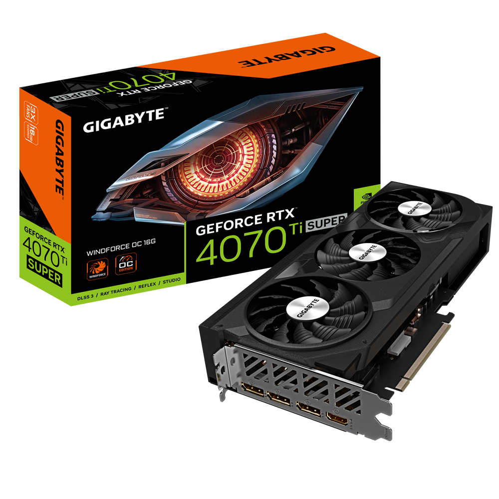 Видео карта Gigabyte GeForce RTX 4070 Ti SUPER WINDFORCE OC 16GB GDDR6X