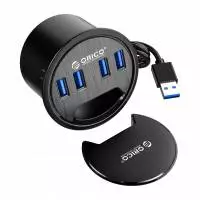 Orico хъб за бюро Desktop grommet USB 3.0 HUB, 4 port - DESK-4U-BK-BP