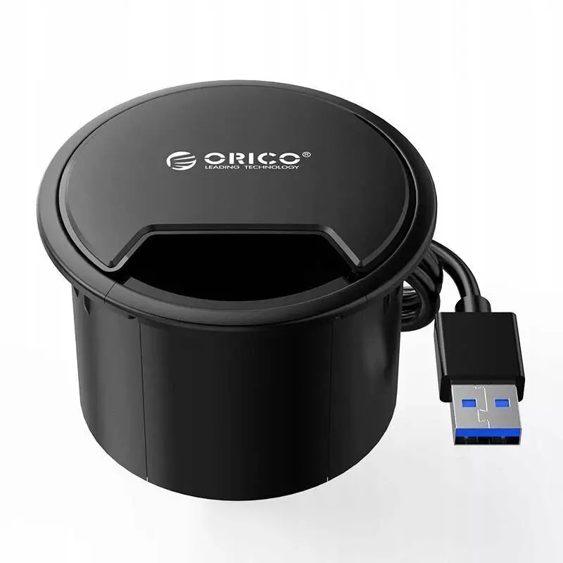 Orico хъб за бюро Desktop grommet USB 3.0 HUB, 4 port - DESK-4U-BK-BP