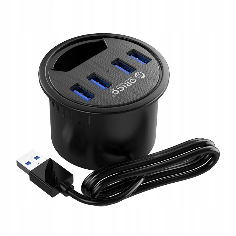 Orico хъб за бюро Desktop grommet USB 3.0 HUB, 4 port - DESK-4U-BK-BP